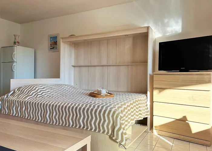 Studio Climatise Avec Terrasse Et Parking Au Centre Du Lavandou - Fr-1-251-202